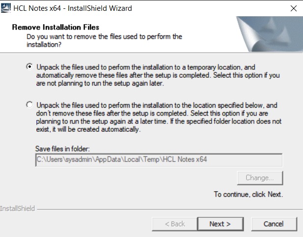 Remove Installation Files