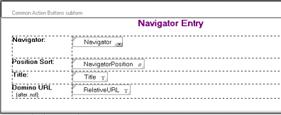 Navigator Entry form