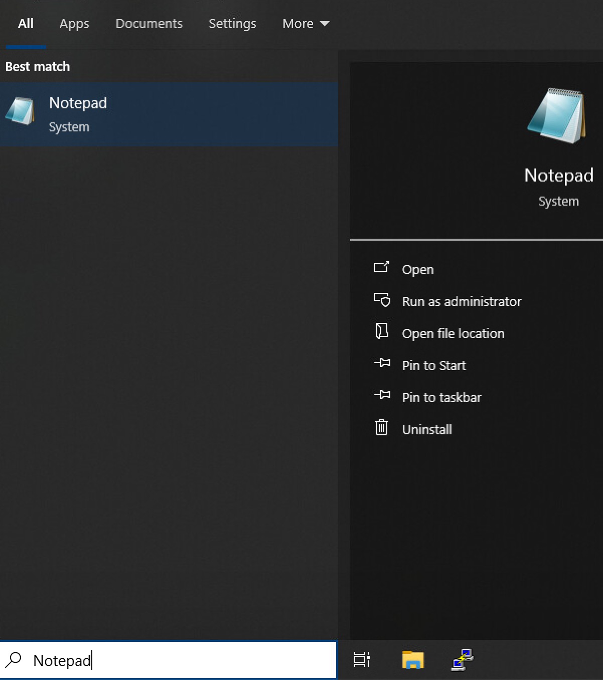 Running Notepad as Administrator
