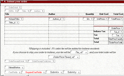 Bottom of the Order form in Designer