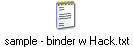 sample - binder w Hack.txt