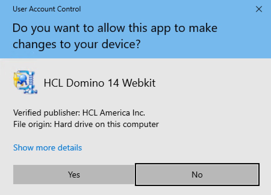 User Account Control dialog