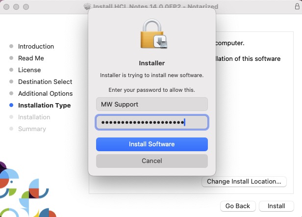 Installer Security Dialog